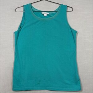 Pendleton Tank Top Women's Large Greenish Blue Colorful Coastal Beach